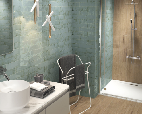 Grunge Aqua Room Scene